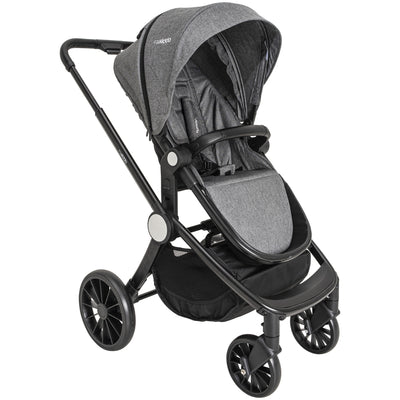 Carrinho De Bebê Kiddo Sunny 3 em 1 Melange Grafite - Design Moderno e Funcional