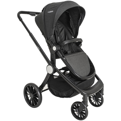 Carrinho De Bebê Kiddo Sunny 3 em 1 Melange Preto - Design Moderno e Funcional